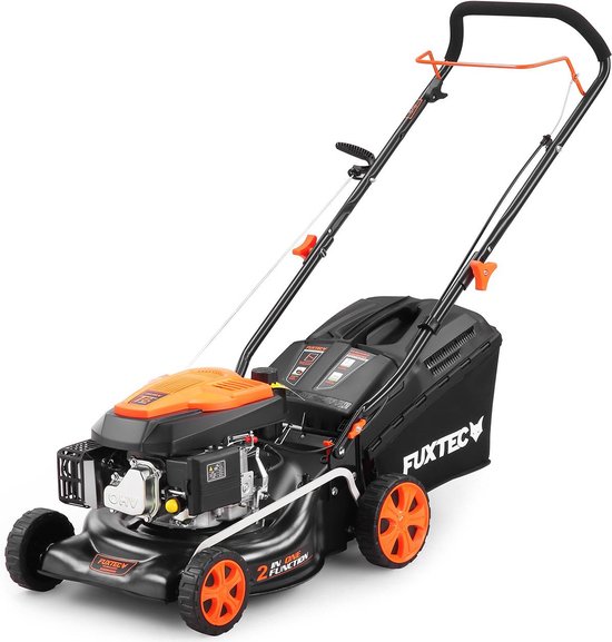 FUXTEC Grasmaaier Benzine - 43cm - Duwmaaier - Opvanbak 40L - FX-RM4346ECO van FUXTEC