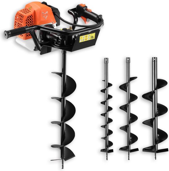 FUXTEC Grondboor Benzine incl. 100/150/200mm hulpstukken - 62cc - FX-EB162 van FUXTEC