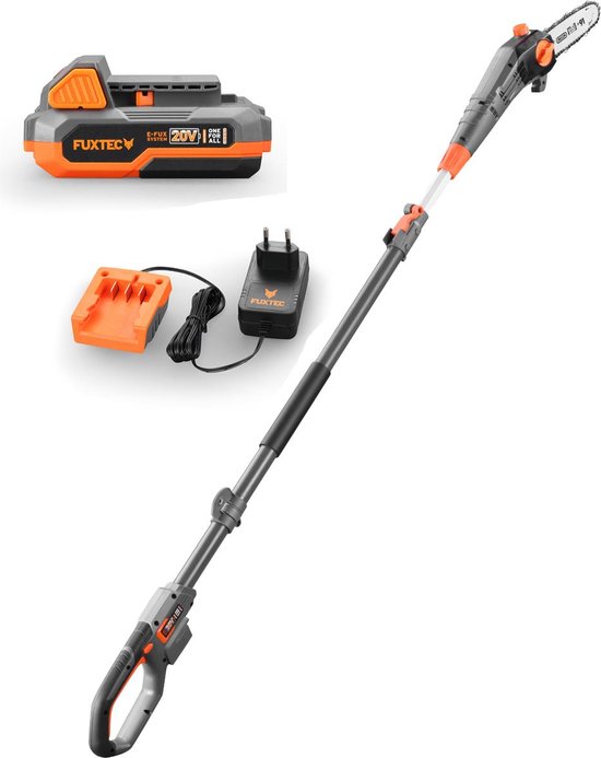 FUXTEC kettingzaag accu 20V - telescopisch - SET met batterij (2Ah) en lader (1A) van FUXTEC
