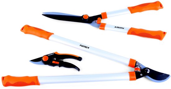FUXTEC premium schaar - SET van 3 - Wijnstokschaar - Snoeischaar - Heggenschaar van FUXTEC