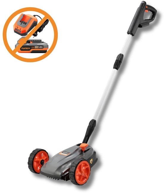 FUXTEC snoerloze gazonmaaier voor één hand FX-E1RMEH20, 220 mm maaibreedte, 300 W vermogen, 3-voudige maaihoogteverstelling 30-50 mm, flexibele kogelkopbediening van Merkloos	