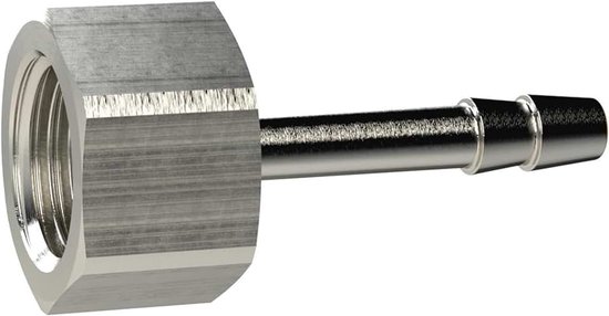 G 1/4 i, voor slang LW 10 mm, SW 17, messing niet; werkdruk max. 25 bar, bedrijfstemperatuur. Maximale 150 °C.
