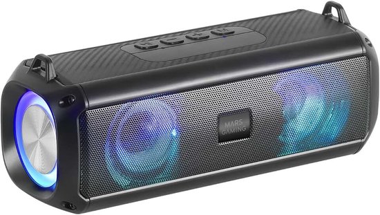 Gaming MSB-XT, Draagbare Luidspreker + Soundbar 2in1, Dynamische RGB Verlichting, 4 Drivers 20W Geluidssysteem, Bluetooth 5.3 Luidspreker + AUX/MicroSD/USB/FM Radio, Zwart
