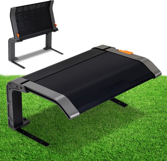 Garage voor robotmaaier Opvouwbaar robot carport voor robotmaaier 72x56x36 cm Zwart grijs Zonnescherm wart ijzeren frame van Kinzo Garden