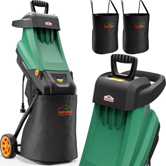 Gardebruk Hakselaar Compact – 2x 50L Zak 2400W Elektrisch - Groen van Gardebruk