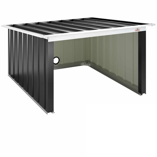 Gardebruk Robotmaaier Garage - Platdak Metaal 89x90x54cm - Antraciet van Gardebruk