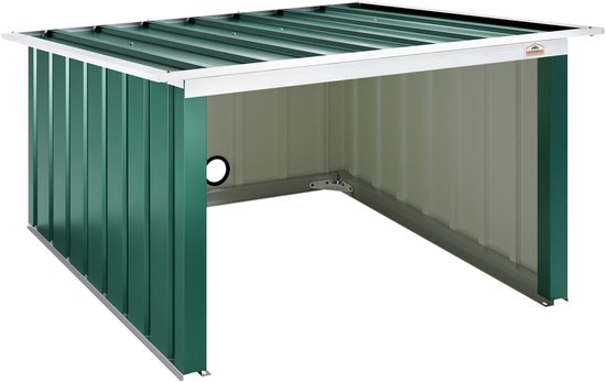 Gardebruk Robotmaaier Garage - Platdak Metaal 89x90x54cm - Groen van Merkloos	
