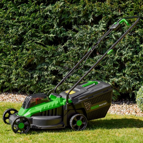 Garden Master® 20V Draadloze Grasmaaier - 4Ah Accu en Lader inbegrepen - 32cm Maaibreedte - 30L Grasopvang - Verstelbare maaihoogte - Compact en lichtgewicht
