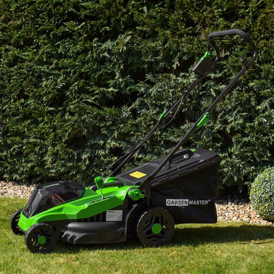 Garden Master® 40V Draadloze Grasmaaier - Dubbele 4Ah Accu en Lader inbegrepen - 38cm Maaibreedte - 42L Grasopvang - Verstelbare maaihoogte - Compact en lichtgewicht