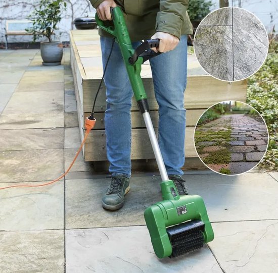 Garden - onkruidborstel - Touch elektrische schoonmaakborstel - terrasreiniger 500 watt | Telescopische stang: 98 - 128 cm van Merkloos	