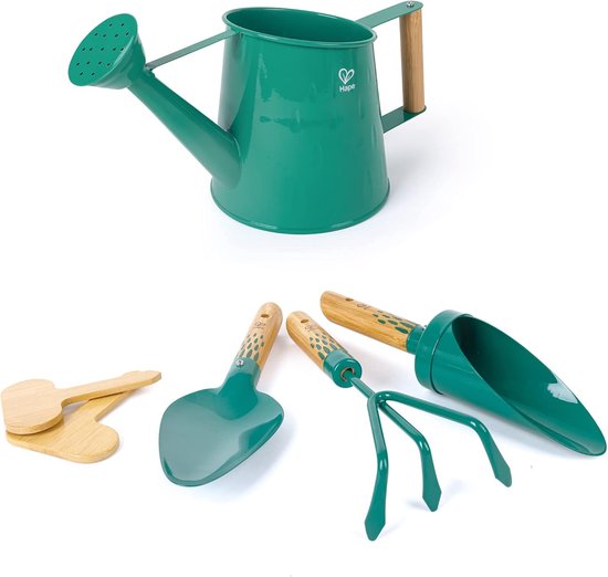 Garden Tool Set - Watering Can, Trowel, Rake, Shovel - Fun Nature Activity for Kids 4+