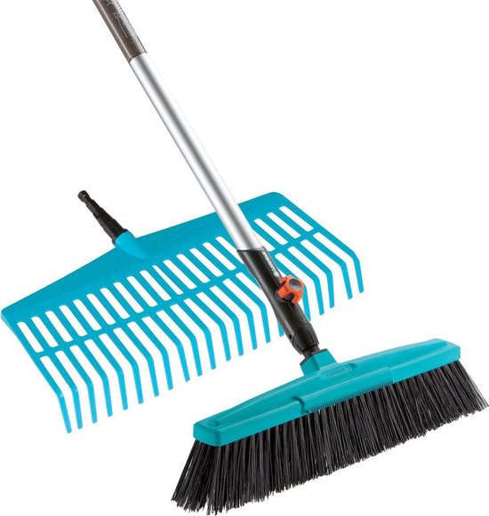 GARDENA Combisysteem gazonhark + straatbezem van GARDENA