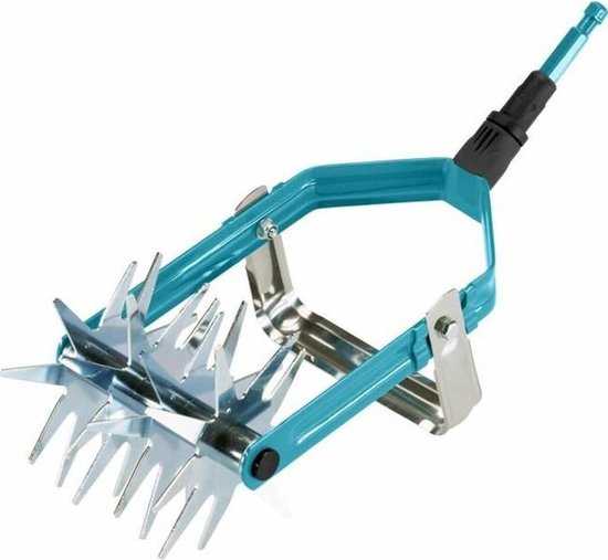 GARDENA combisystem sterfrees - tuinfrees met wiedmes - werkbreedte 14 cm - kwaliteitsstaal - Duroplast-coating - gegalvaniseerde sterwielen combisystem lawn rake