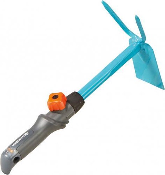 Gardena Combisystem Tuinhak. Junior . Werkbredte 5,5 cm. Staal.Turquoise/grijs