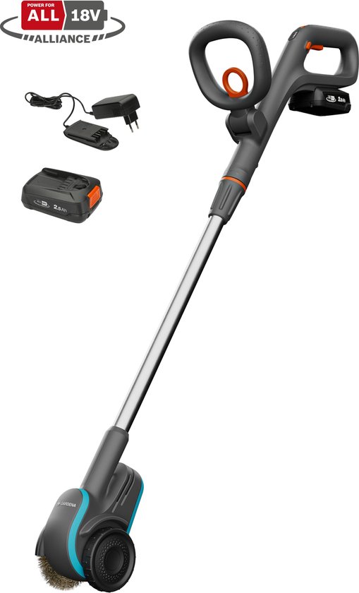 GARDENA EasyWeed accu-onkruidborstel 1800/18V P4A - Gebruiksklare set van GARDENA