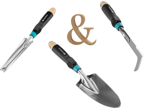 GARDENA EcoLine Tuingereedschap Set – Onkruidsteker + Tuinschepje + Voegenkrabber – Duurzaam - Premium Handset van Merkloos	