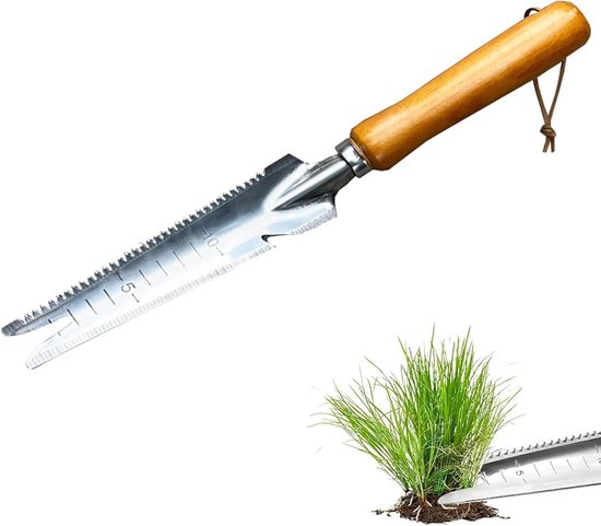 Gardena Onkruidsteker roestvrij staal met houten handvat - 335 cm, onkruidjager voor tuinders en tuiniers