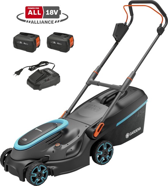 GARDENA PowerMax 37/36V P4A Read Grasmaaier Accu Incl. 2 accus, Incl. oplader, In hoogte verstelbare greep 18 V Snijbre van GARDENA