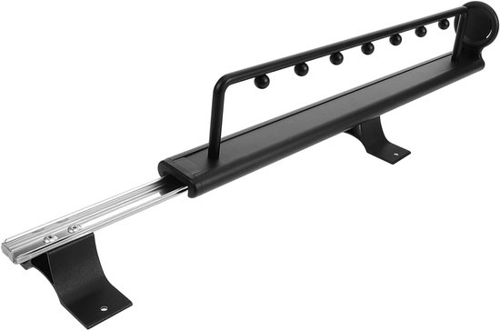 Garderobekastonderdelen Telescopische Stang - Kledinghanger Uitschuifbaar - Kleding Opbergen - Verstelbare Lengte - 40 x 12 x 9 cm - Zwart