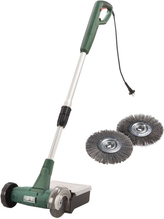 Gartenmeister Voegenreiniger / Onkruidborstel | incl. opvangbox | 500W | Telescopisch handvat van Merkloos	