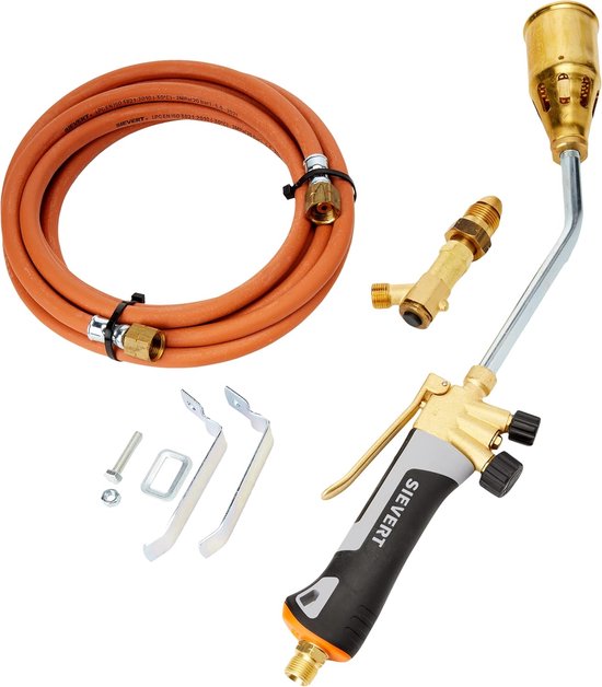 Gas Brander Set - Branderset Hitte - Metaal Bewerken - Krachtige Prestaties - 4 Meter Slang - Multicolor