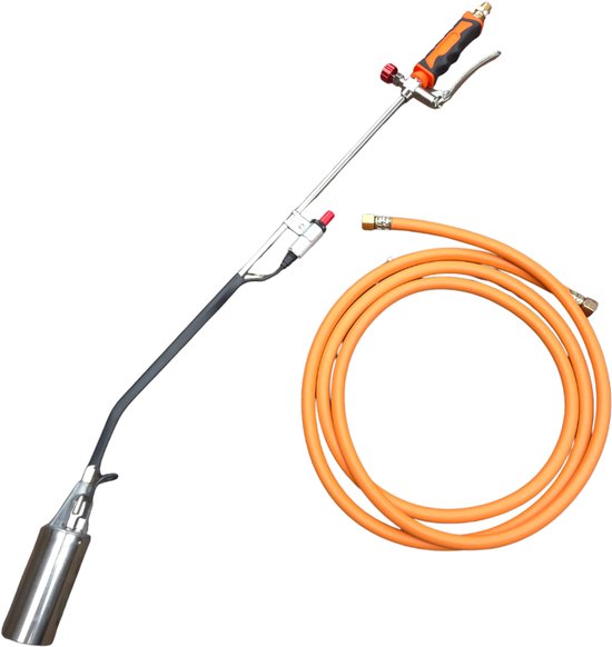 Gasbrander met Elektrische Ontsteking 90 cm – Professionele Propaanbrander – 3/8" Schroefkoppeling – Onkruidbrander & Dak brander