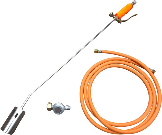 Gasbrander onkruidbrander 90 cm met 3 Meter Gasslang & 2,5 Bar Gasdrukregelaar