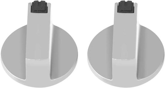 Gasfornuisknoppen 6 mm - 2 stuks - RVS - Keukenaccessoires - Kookplaatschakelaarslot van Merkloos	