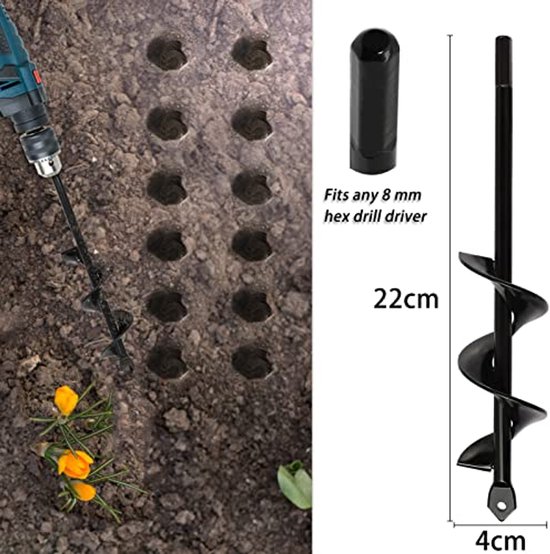 Gatengraafmachine voor Planten van Bollen - Tuin Spiraalvijzel en Plantengereedschap van Merkloos	