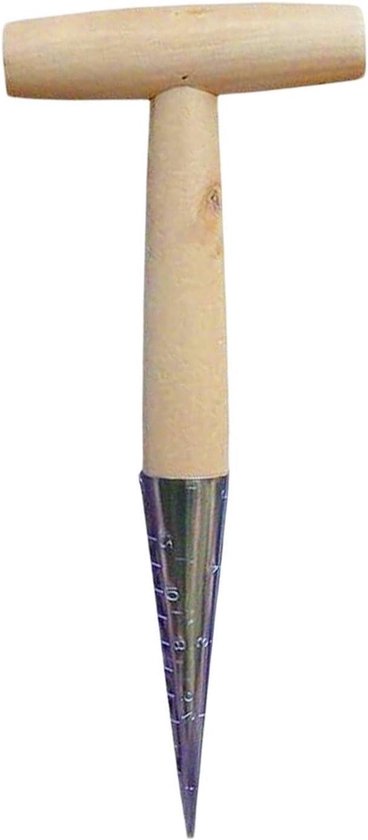 Gatengraver Tuinieren - Plantenboor Zaaien - Bloembollen Poten - Ergonomisch Houten Handvat - 29 x 22 x 7 cm