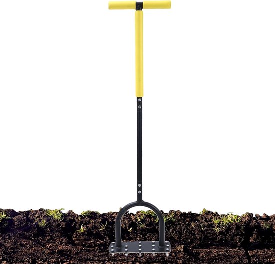 Gazon Beluchter - Bodem Luchtpomp - Gazon Onderhoud - Ergonomisch T-Handvat - 100 x 24.5 cm