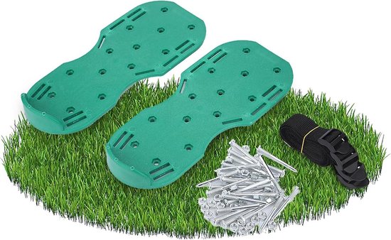 Gazon beluchterschoenen - Spijkerschoenen gazon grasmaaier - Gazon beluchten verbeteren - Verstelbare gespen riemen van Merkloos	