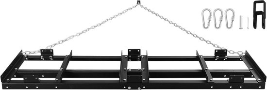 Gazon egalisatie hark - Oprit hark - Terrein egaliseren - Zware ketting - 6FT breed - Zwart