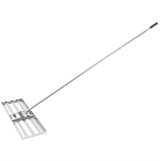 Gazon Egaliseer Hark – 75x25 cm – Professionele Lawn Leveling Tool – Voor Sportvelden en Tuinonderhoud – Zilver