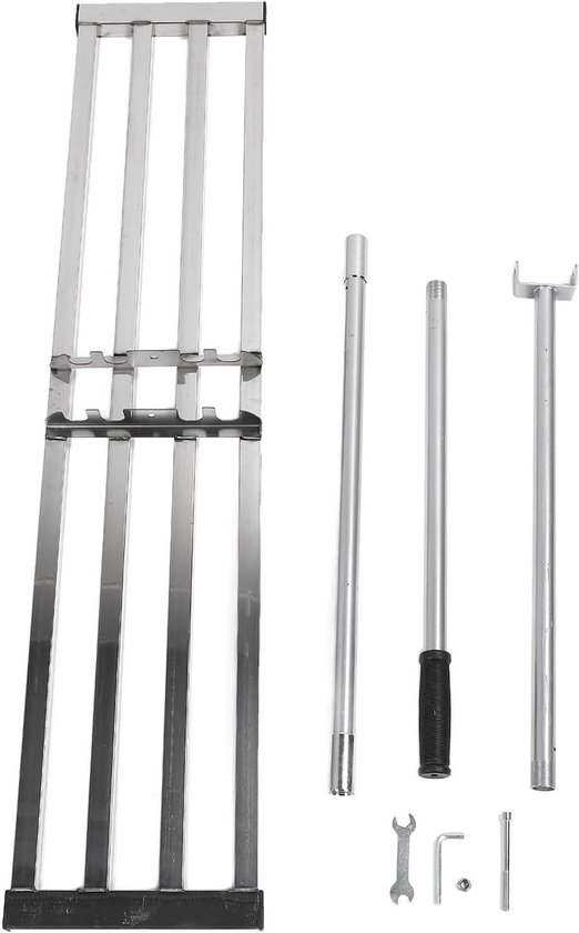 Gazon Hark - Nivelleerhark Tuin - Gras Egaliseren - Roestvrij Staal - 123 x 26 cm van Merkloos	