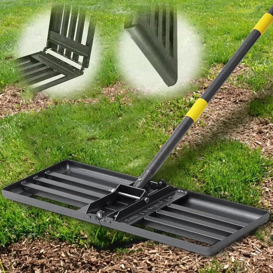 gazon-nivelleringshark, metaal, 157 cm, golf, tuinggras, oppervlaktegereedschap, rakel voor gazon, gazonschuiver, roestvrij staal, tuin, achtertuin, gazonvlakvlakker (25 x 76 cm)