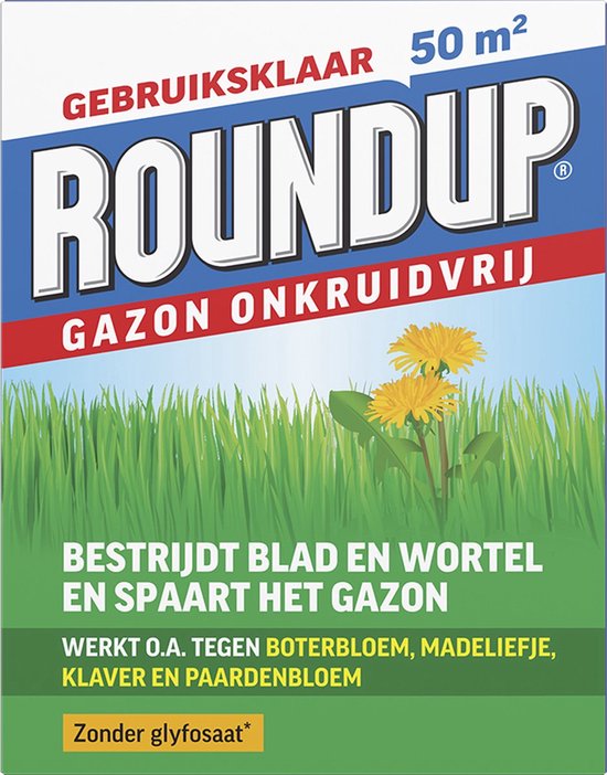 Gazon Onkruidvrij - Onkruidbestrijding voor Gazon 50 m2 - Tegen o.a. Klaver, Paardenbloemen, Boterbloem, Madeliefje - Garden Select van Merkloos	