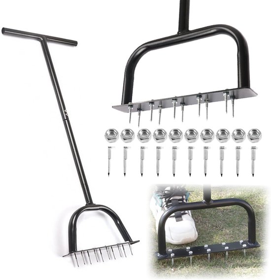 Gazonbeluchter 10 punten - robuust tuinmateriaal - lange steel 85 cm - stimuleert plantengroei - ShopVlot