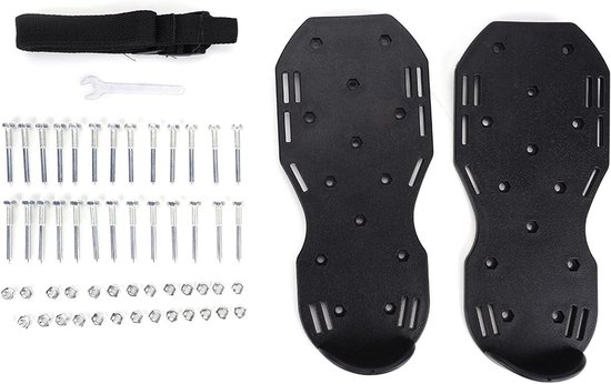 Gazonbeluchter met spikes voor gazononderhoud - One Size Fits All - 3 riemen - Tuingereedschap - Verticuteermachine & beluchterschoenen van Vermatik