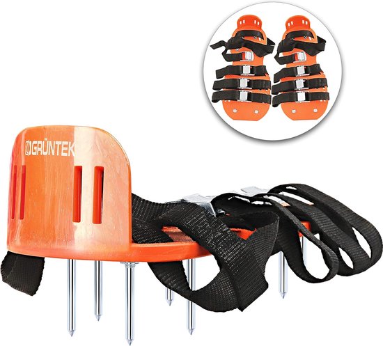Gazonbeluchter-nagelschoenen voor gezondere gazonoppervlakken, antislip, roestvrije doornen, voor het gazon verticuteren en beluchten, gazonbeluchtingssandalen, gazonbeluchterschoenen van GAZ