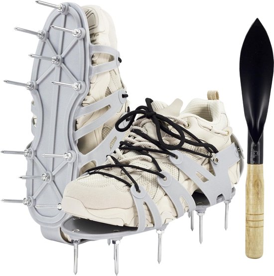 Gazonbeluchter schoenen met tuinschep voor gazonventilatie 57 cm - Grijs, maat 46 EU van GAZ