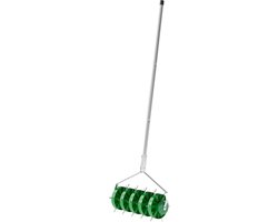 Gazonbeluchter Verticuteerder 45cm Breed met 30 Stalen Spikes -Groen van Vounot