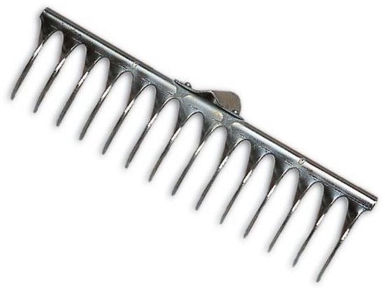 Gazonhark 14 Tanden zonder Steel - 380 mm van Merkloos	