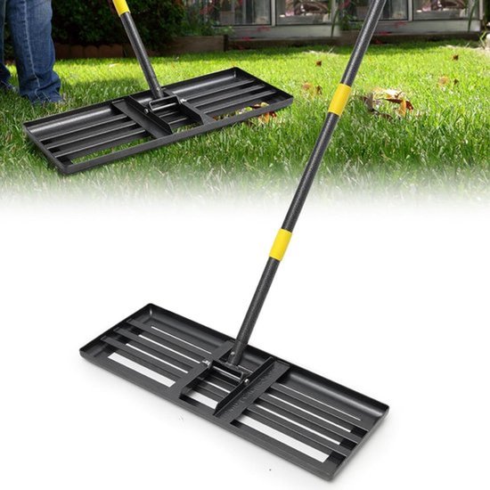 Gazonhark 152cm voor het efficiënt verzamelen van bladeren en grasresten van Merkloos	