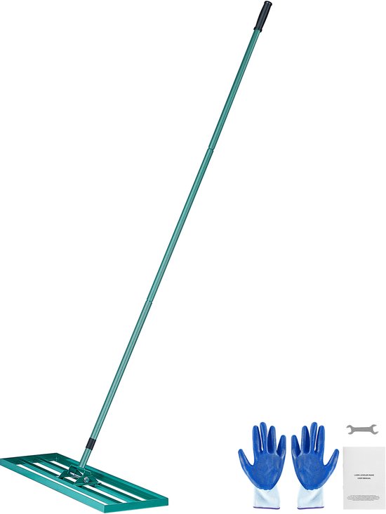 Gazonhark, 91 X 25 Cm, Robuust Tuingereedschap Met 198 Cm Verlengde Stalen Schacht, Geschikt voor Tuinen, Golfbanen en Boerderijen van Merkloos	