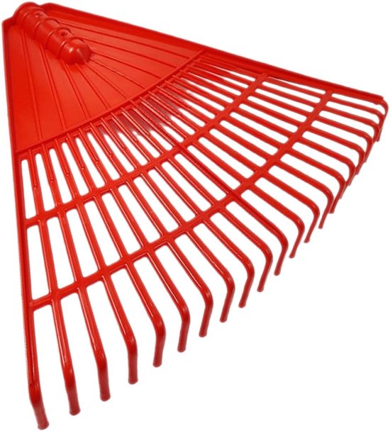 Gazonhark Bladeren - Kunststof Hark - Efficiënte Reiniging - Lichtgewicht Ontwerp - 45x45x45 mm - rood