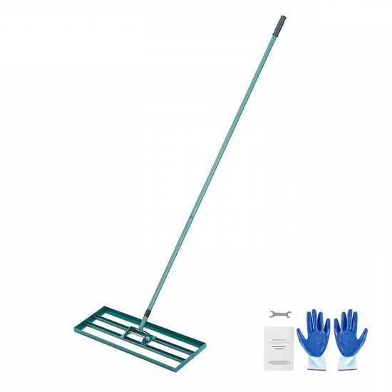 Gazonhark - Bladhark - Hark - Nivelleringshark - Gazon Leveler - Robuuste Bodemplaat - voor Tuin - Golf - Gazon - Achtertuin - Aluminiumlegering - 91.4 x 25.4 x 205 cm - Groen