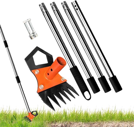 Gazonhark - Grond hark - Gazon onderhoud - Verstelbare steel - 14 cm breed - Niet gespecificeerd