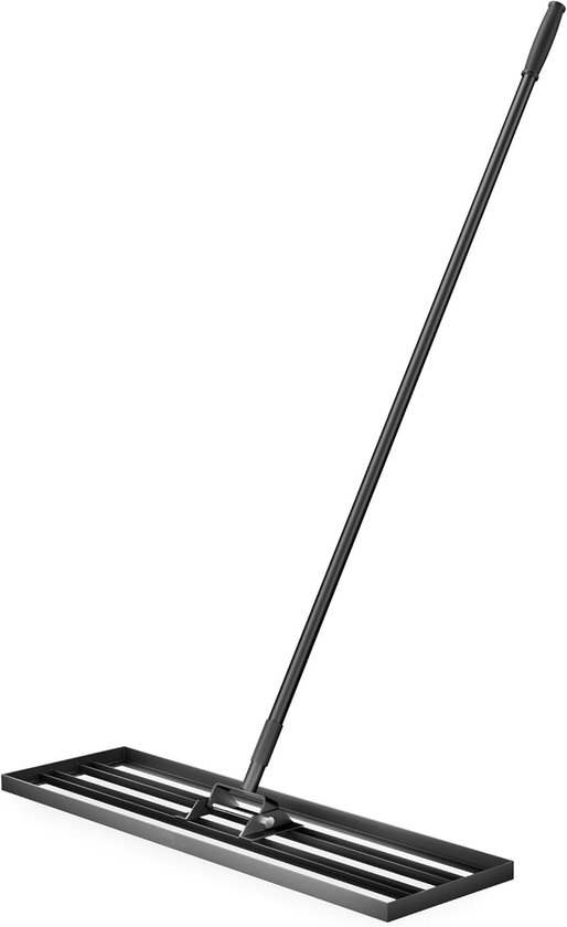 gazonhark voor egaliseren en nivelleren 76 x 25,4 cm met 2 m steel, aluminium nivelleerhark voor het optimaliseren van oneffen gazons tuingereedschap hark voor het schuren van gras