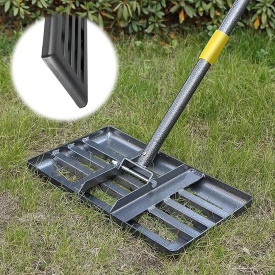 Gazonnivelleerhark met verstelbare steel, 182 cm